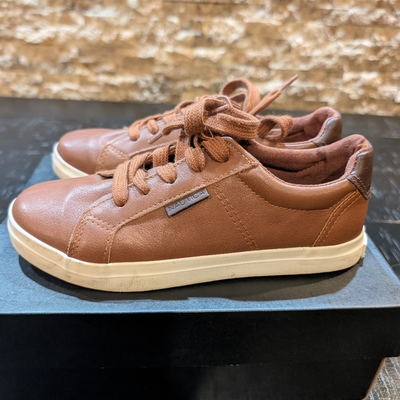 Nautica Other - Nautica Boy's Tan Leather Sneakers - Size 2